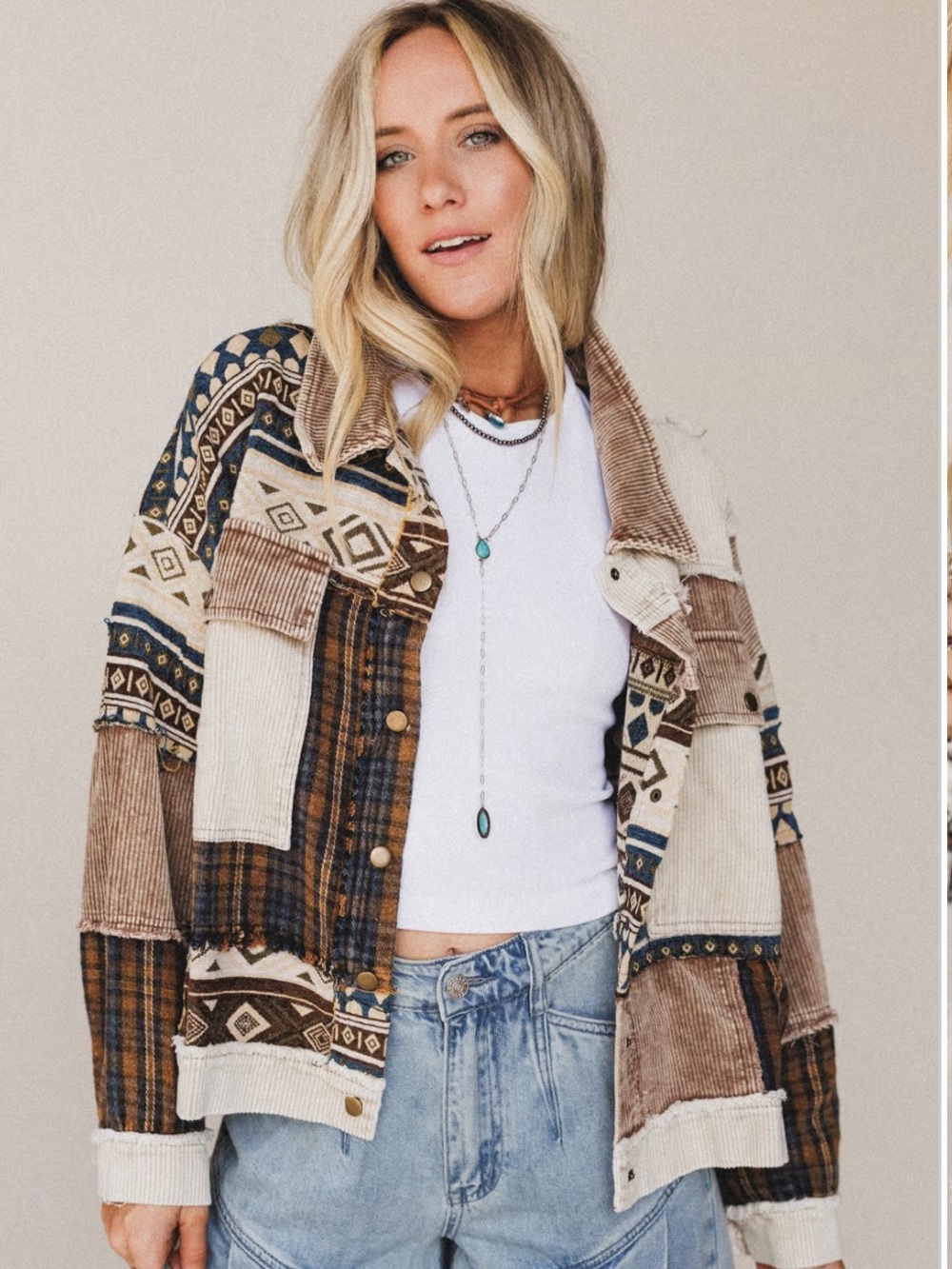 Oil & Hali Canyon Calling Patchwork Corduroy Jacket